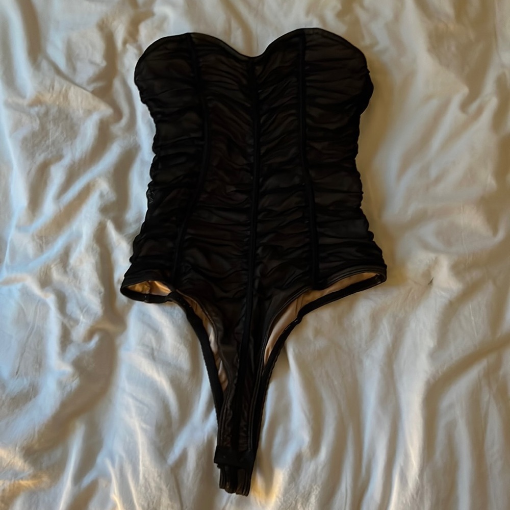 Fashion nova mesh black bodysuit